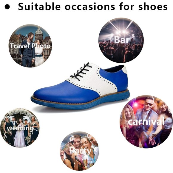 Men\'s Blue Oxford Casual Shoes Casual Dress Shoes for Men main image 5